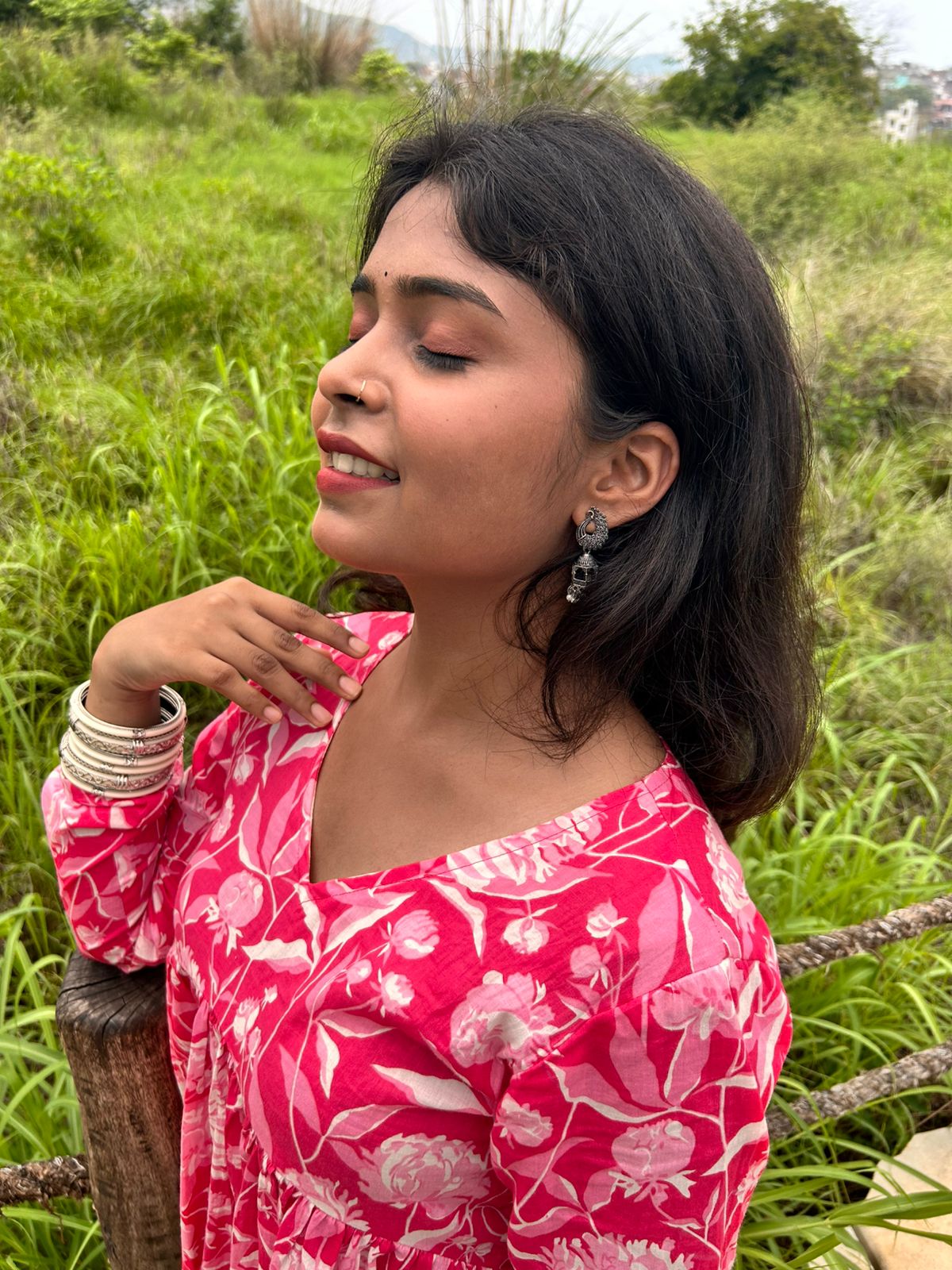 Fhoolwari Short Kurti – A garden of colors woven into fabric